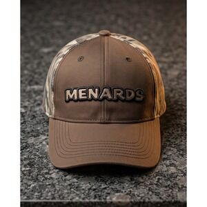 Menards‎ Brown Camo Snapback Hat Mens RealTree Camouflage Baseball Cap